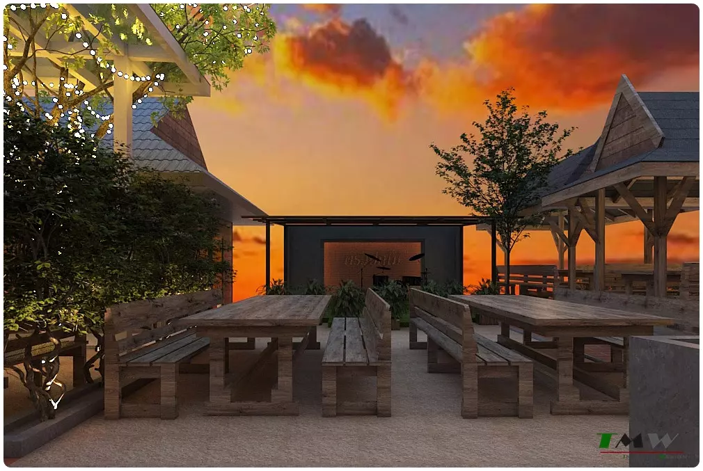 รับออกแบบ ตกแต่งร้านอาหาร สไตล์ ธรรมชาติ