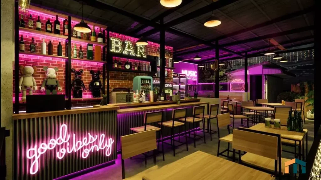 รับออกแบบร้านเหล้า นั่งชิว