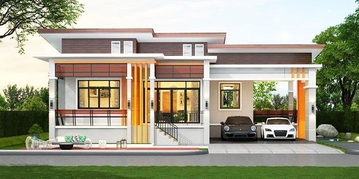 แบบบ้านโมเดิร์นชั้นครึ่ง